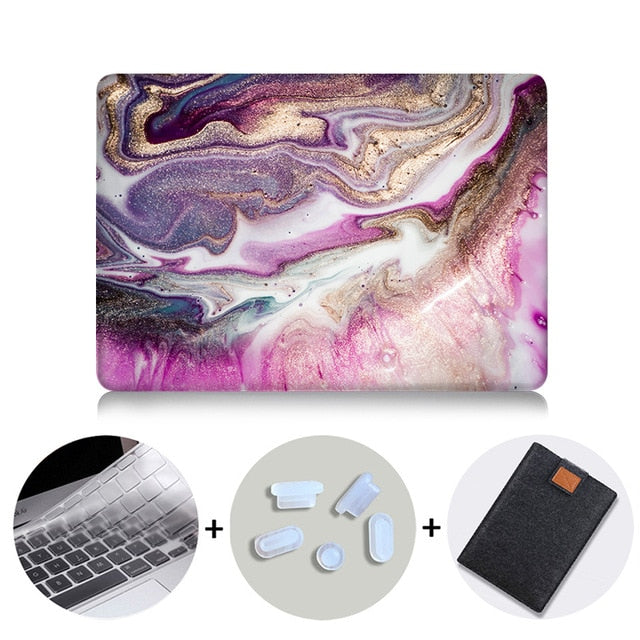 Marble Hard Case For Macbook Air Pro Retina 11 12 13 15 With Touch Bar Cover for mac book 13.3 15.4 inch Laptop Bag Sleeve