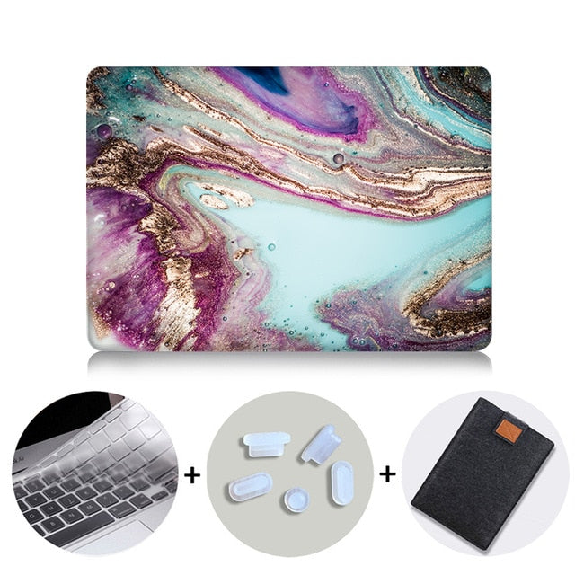 Marble Hard Case For Macbook Air Pro Retina 11 12 13 15 With Touch Bar Cover for mac book 13.3 15.4 inch Laptop Bag Sleeve