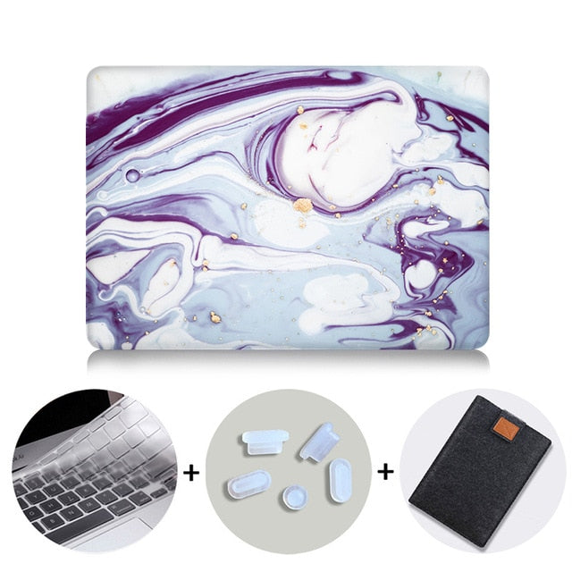 Marble Hard Case For Macbook Air Pro Retina 11 12 13 15 With Touch Bar Cover for mac book 13.3 15.4 inch Laptop Bag Sleeve