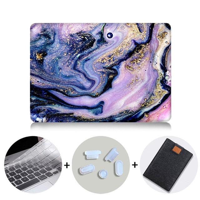 Marble Hard Case For Macbook Air Pro Retina 11 12 13 15 With Touch Bar Cover for mac book 13.3 15.4 inch Laptop Bag Sleeve
