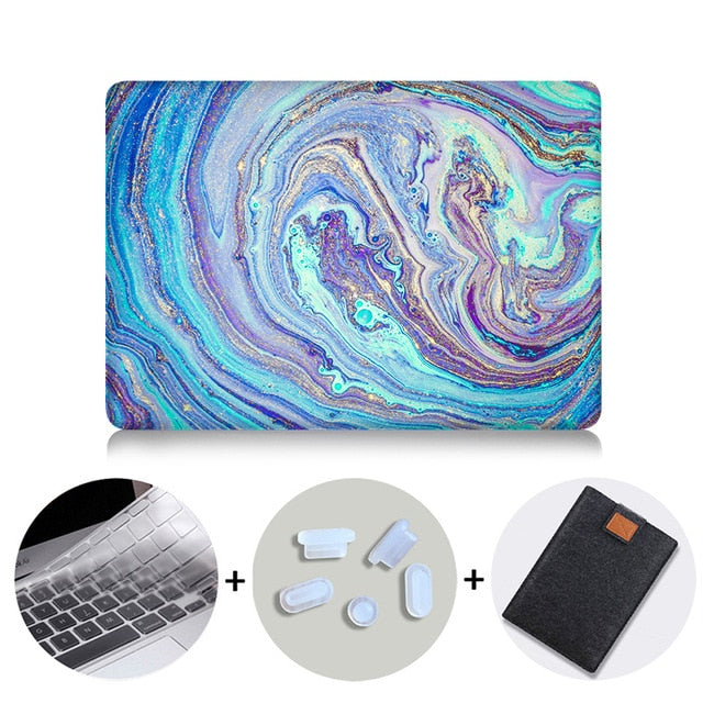 Marble Hard Case For Macbook Air Pro Retina 11 12 13 15 With Touch Bar Cover for mac book 13.3 15.4 inch Laptop Bag Sleeve