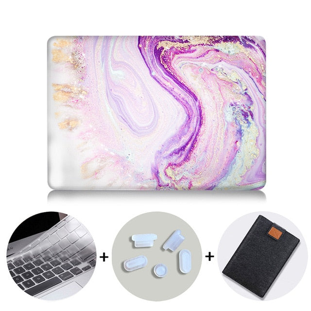 Marble Hard Case For Macbook Air Pro Retina 11 12 13 15 With Touch Bar Cover for mac book 13.3 15.4 inch Laptop Bag Sleeve