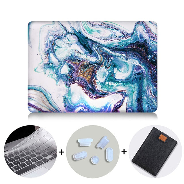 Marble Hard Case For Macbook Air Pro Retina 11 12 13 15 With Touch Bar Cover for mac book 13.3 15.4 inch Laptop Bag Sleeve