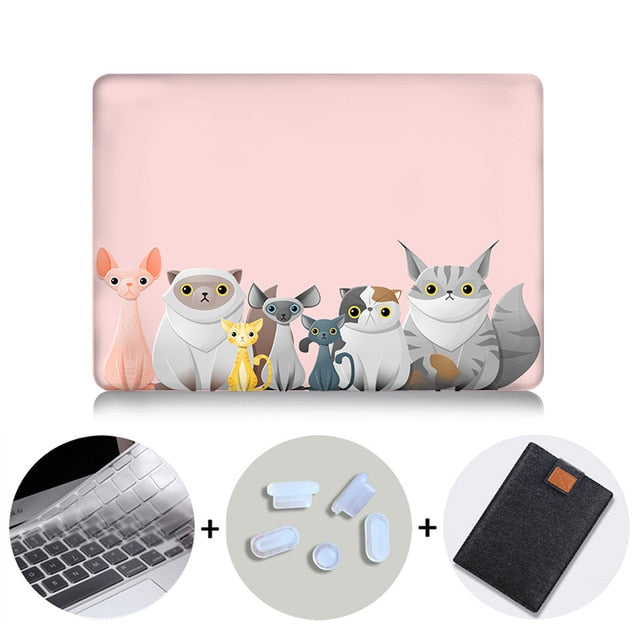 Cartoon Animals Case For Macbook Air 11 13 Pro 16 13 15 Retina With Touch bar Cover for mac book 12 inch Cute Laptop Sleeve
