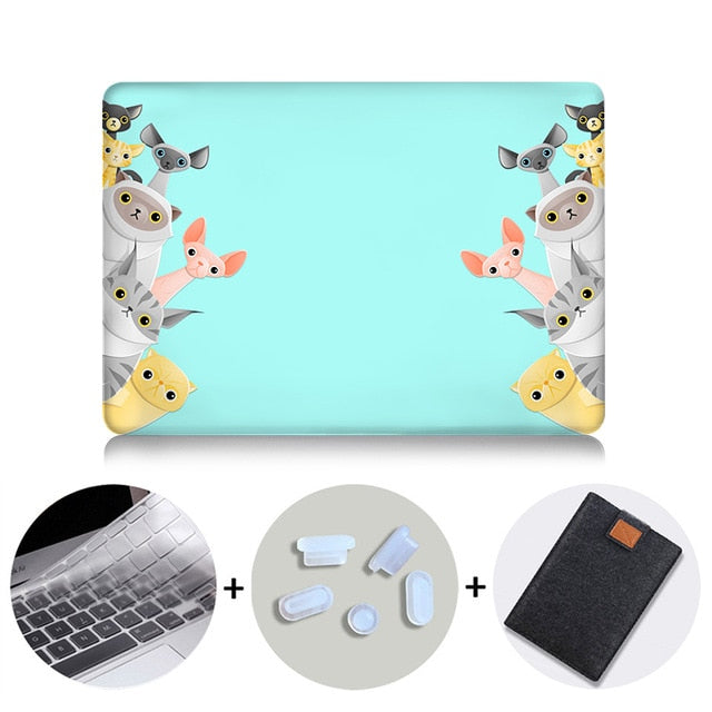 Cartoon Animals Case For Macbook Air 11 13 Pro 16 13 15 Retina With Touch bar Cover for mac book 12 inch Cute Laptop Sleeve