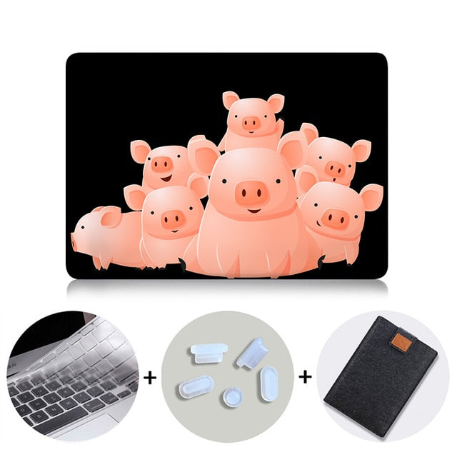 Cartoon Animals Case For Macbook Air 11 13 Pro 16 13 15 Retina With Touch bar Cover for mac book 12 inch Cute Laptop Sleeve