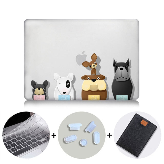 Cartoon Animals Case For Macbook Air 11 13 Pro 16 13 15 Retina With Touch bar Cover for mac book 12 inch Cute Laptop Sleeve