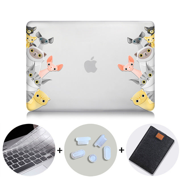 Cartoon Animals Case For Macbook Air 11 13 Pro 16 13 15 Retina With Touch bar Cover for mac book 12 inch Cute Laptop Sleeve