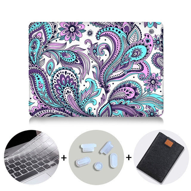 Laptop Bag Case For Macbook Air 11 13 Pro 13 15 With Touch Bar Paisley Print Cover for macbook 12 inch Retina Laptop Sleeve