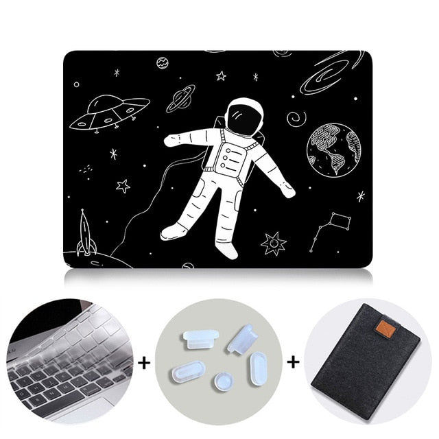 Astronaut Case For Macbook Air Pro Retina 11 12 13 15 16 inch With Touch Bar Laptop Sleeve 2019 Hard Cover + Keyboard Cover