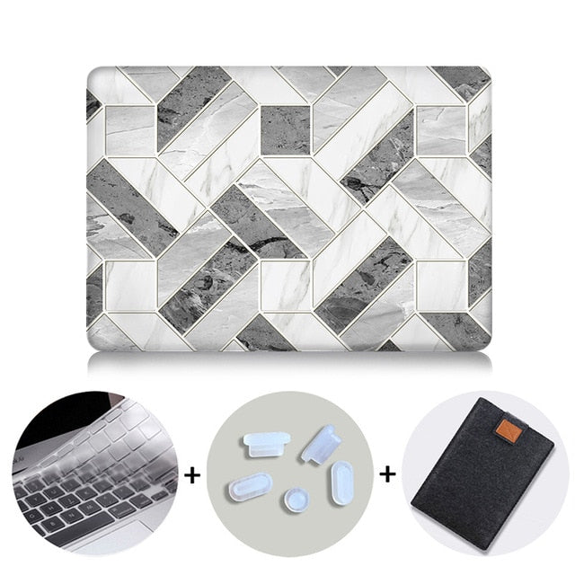 Case For Macbook Pro 13 15 Geometric Print Hard Cover For Macbook  Air Pro Retina 11 12 13 15 inch Touch Bar Laptop Case
