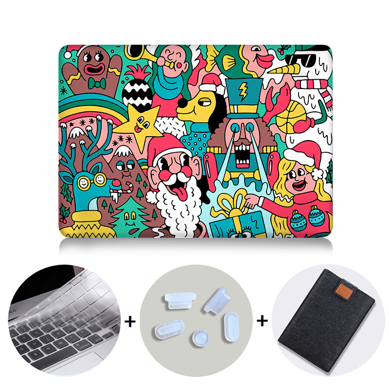 Laptop Case For Macbook Air Pro Retina 11 12 13 15 16 inch With Touch Bar Cartoon Cover Laptop Bag Sleeve A1706 A1466 A1532