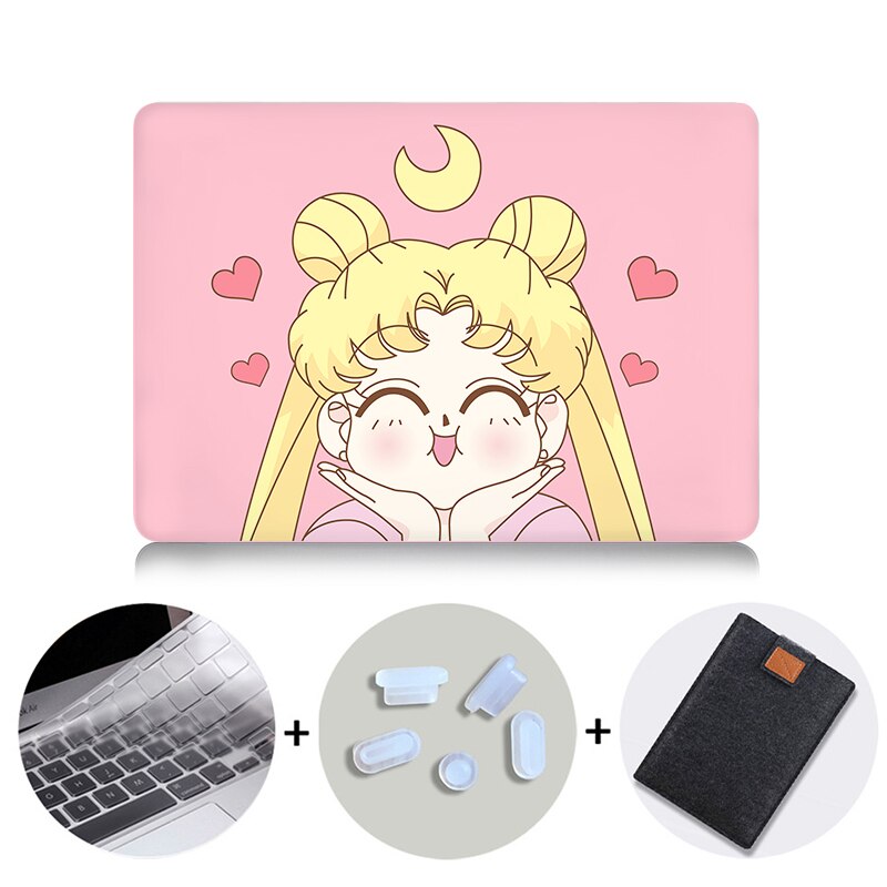 Laptop Case For Macbook Air Pro Retina 11 12 13 15 16 inch With Touch Bar Cartoon Cover Laptop Bag Sleeve A1706 A1466 A1532
