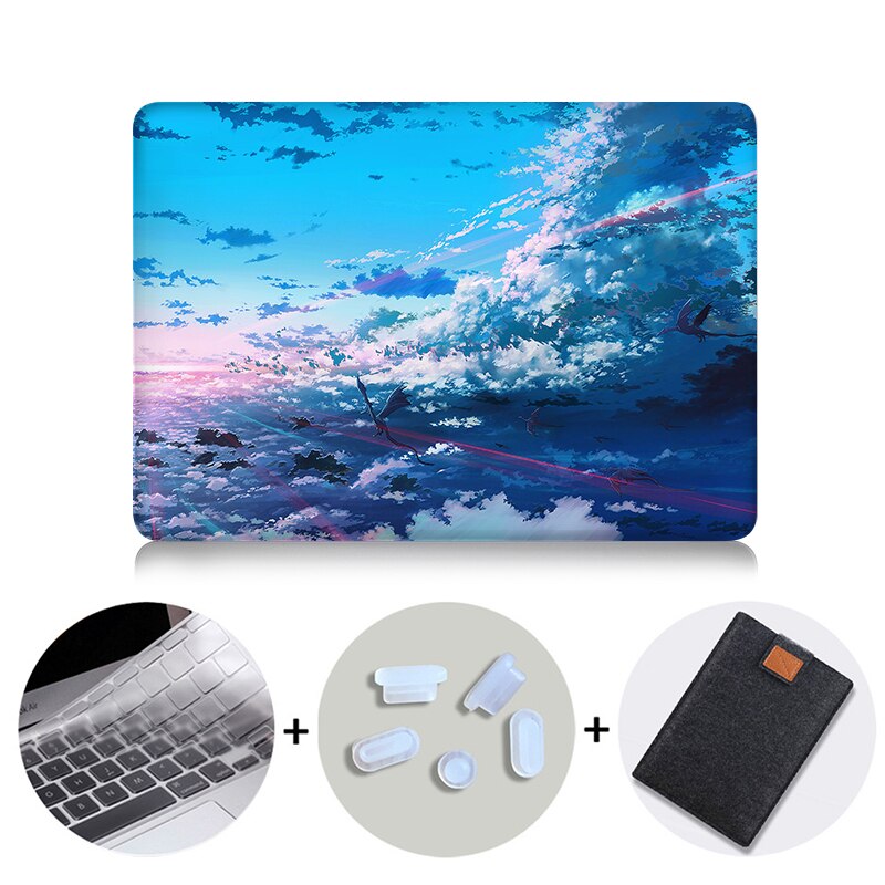 Laptop Case For Macbook Air Pro Retina 11 12 13 15 16 inch With Touch Bar Cartoon Cover Laptop Bag Sleeve A1706 A1466 A1532
