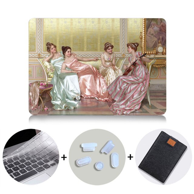 Case For Macbook Air Pro Retina 11 12 13 15 Touch Bar Classical Oil Painting Laptop Sleeve For Apple macbook 13.3 inch Cover