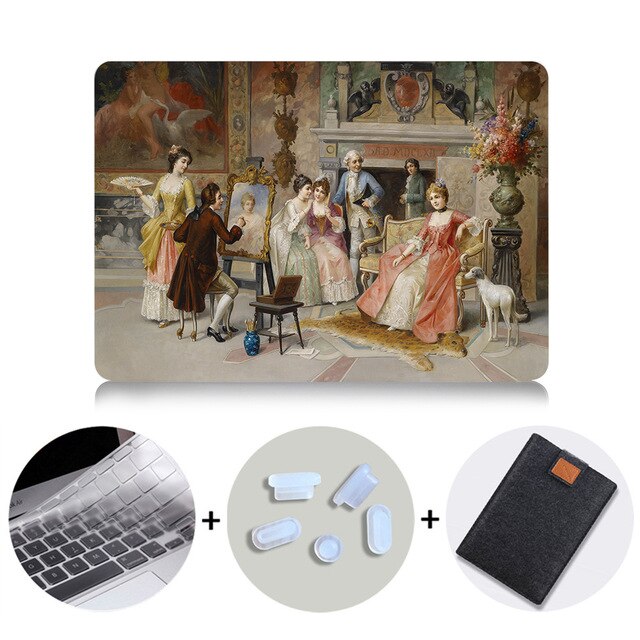 Case For Macbook Air Pro Retina 11 12 13 15 Touch Bar Classical Oil Painting Laptop Sleeve For Apple macbook 13.3 inch Cover