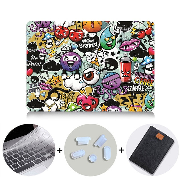 Laptop Case For Macbook Air Pro Retina 11 12 13 15 inch With Touch Bar Cover For Macbook Air 13.3 15.4 Laptop Bag Sleeve