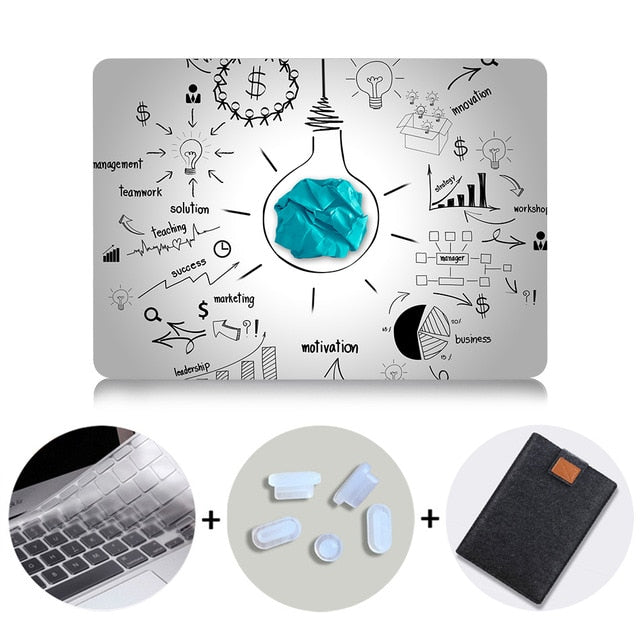 Laptop Case For Macbook Air Pro Retina 11 12 13 15 inch With Touch Bar Cover For Macbook Air 13.3 15.4 Laptop Bag Sleeve