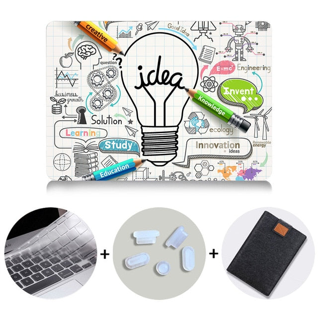 Laptop Case For Macbook Air Pro Retina 11 12 13 15 inch With Touch Bar Cover For Macbook Air 13.3 15.4 Laptop Bag Sleeve