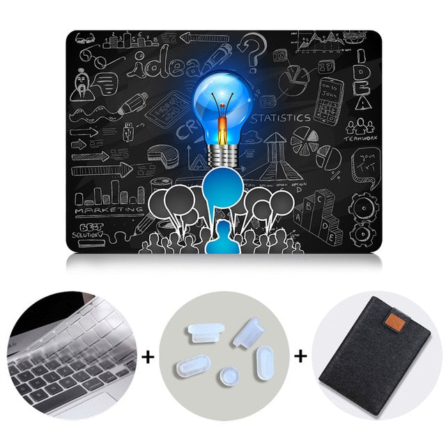 Laptop Case For Macbook Air Pro Retina 11 12 13 15 inch With Touch Bar Cover For Macbook Air 13.3 15.4 Laptop Bag Sleeve