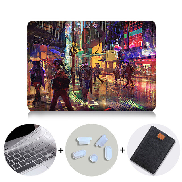 Laptop Case Shell For Macbook Air Pro Retina 11 12 13 15 16 inch Hard Cover For Mac book Pro 13.3 15.4 With Touch Bar Funda