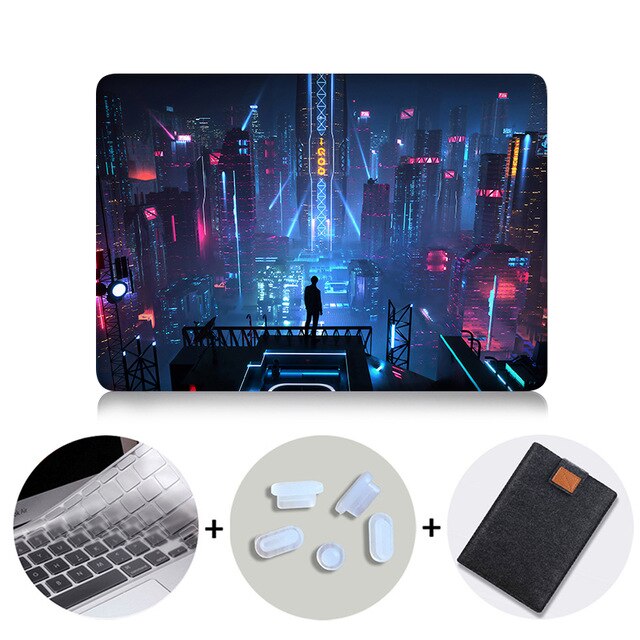 Laptop Case Shell For Macbook Air Pro Retina 11 12 13 15 16 inch Hard Cover For Mac book Pro 13.3 15.4 With Touch Bar Funda