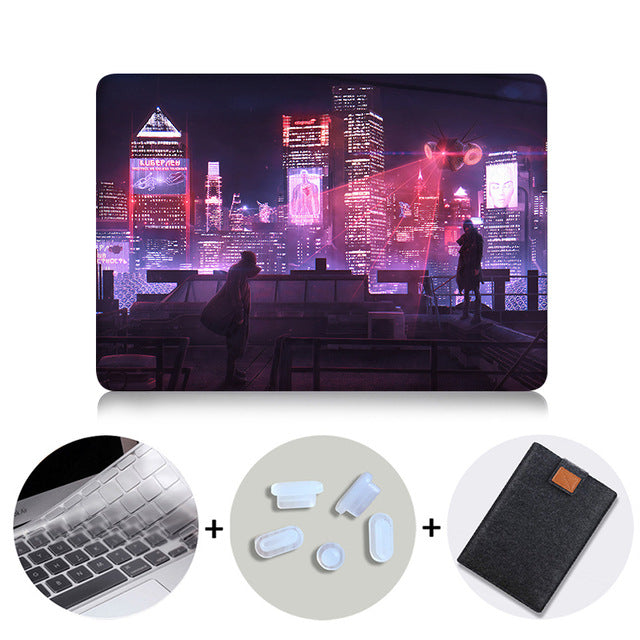 Laptop Case Shell For Macbook Air Pro Retina 11 12 13 15 16 inch Hard Cover For Mac book Pro 13.3 15.4 With Touch Bar Funda