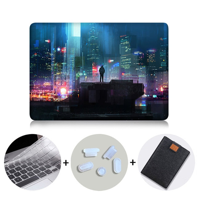 Laptop Case Shell For Macbook Air Pro Retina 11 12 13 15 16 inch Hard Cover For Mac book Pro 13.3 15.4 With Touch Bar Funda