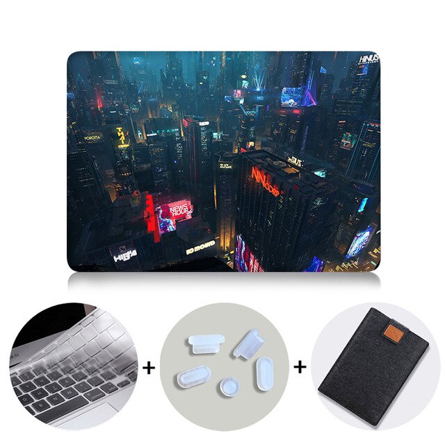 Laptop Case Shell For Macbook Air Pro Retina 11 12 13 15 16 inch Hard Cover For Mac book Pro 13.3 15.4 With Touch Bar Funda