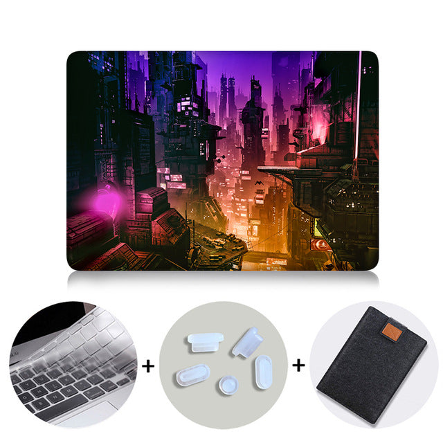 Laptop Case Shell For Macbook Air Pro Retina 11 12 13 15 16 inch Hard Cover For Mac book Pro 13.3 15.4 With Touch Bar Funda