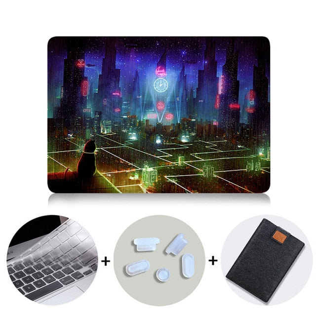 Laptop Case Shell For Macbook Air Pro Retina 11 12 13 15 16 inch Hard Cover For Mac book Pro 13.3 15.4 With Touch Bar Funda