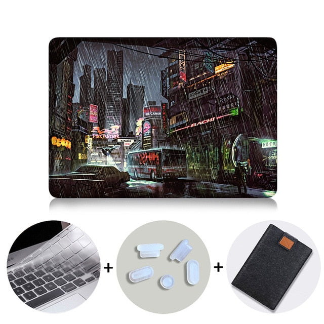 Laptop Case Shell For Macbook Air Pro Retina 11 12 13 15 16 inch Hard Cover For Mac book Pro 13.3 15.4 With Touch Bar Funda