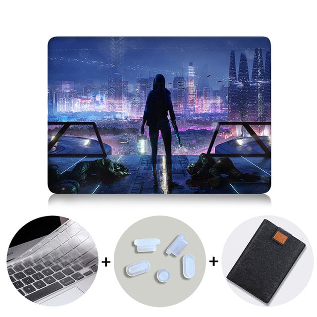 Laptop Case Shell For Macbook Air Pro Retina 11 12 13 15 16 inch Hard Cover For Mac book Pro 13.3 15.4 With Touch Bar Funda