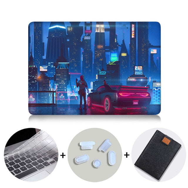 Laptop Case Shell For Macbook Air Pro Retina 11 12 13 15 16 inch Hard Cover For Mac book Pro 13.3 15.4 With Touch Bar Funda