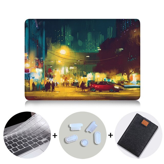 Laptop Case Shell For Macbook Air Pro Retina 11 12 13 15 16 inch Hard Cover For Mac book Pro 13.3 15.4 With Touch Bar Funda