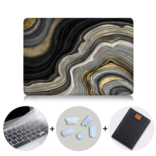 2019 Laptop Sleeve For Macbook Pro 16 Case A2141 Marble Cover for Mac book Air Pro Retina 11 12 13 15 inch funda Laptop Case