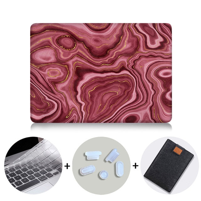 2019 Laptop Sleeve For Macbook Pro 16 Case A2141 Marble Cover for Mac book Air Pro Retina 11 12 13 15 inch funda Laptop Case