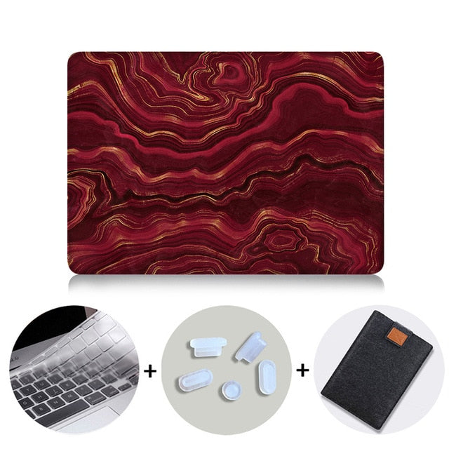2019 Laptop Sleeve For Macbook Pro 16 Case A2141 Marble Cover for Mac book Air Pro Retina 11 12 13 15 inch funda Laptop Case