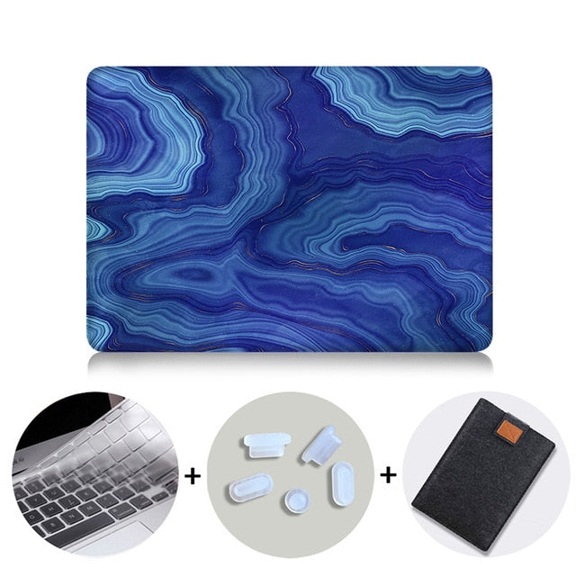 2019 Laptop Sleeve For Macbook Pro 16 Case A2141 Marble Cover for Mac book Air Pro Retina 11 12 13 15 inch funda Laptop Case