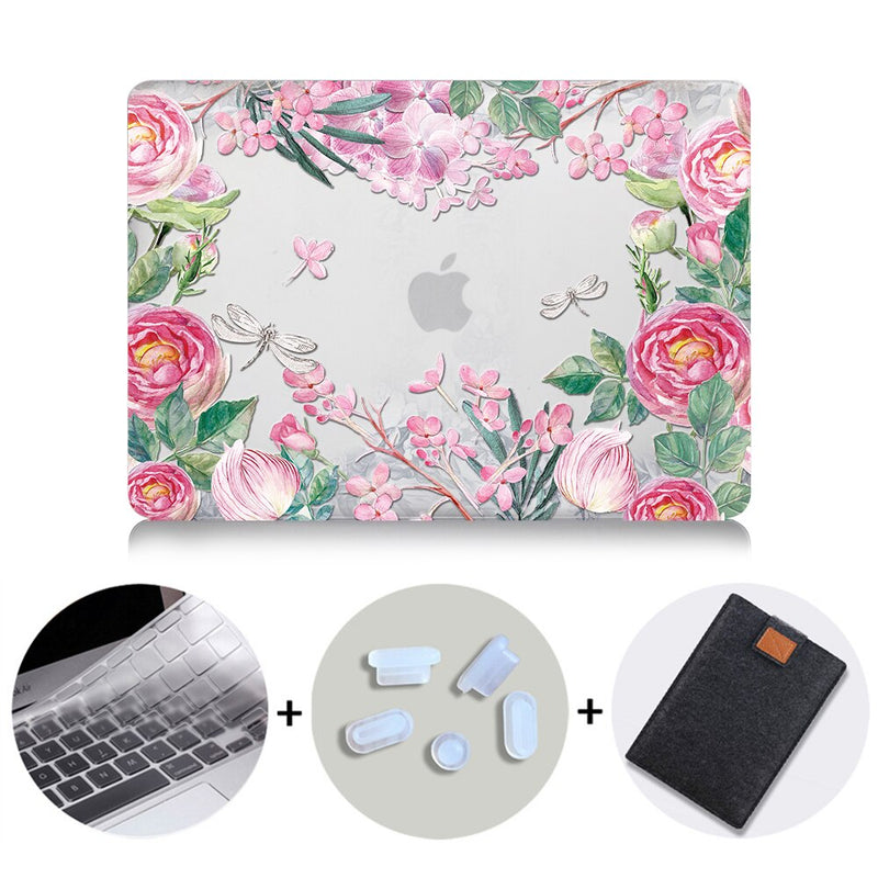 Flower Crystal Case For Macbook Air Pro Retina 11 12 13 15 16 Touch Bar Cover for mac book air 13.3 inch a1932 Laptop Sleeve