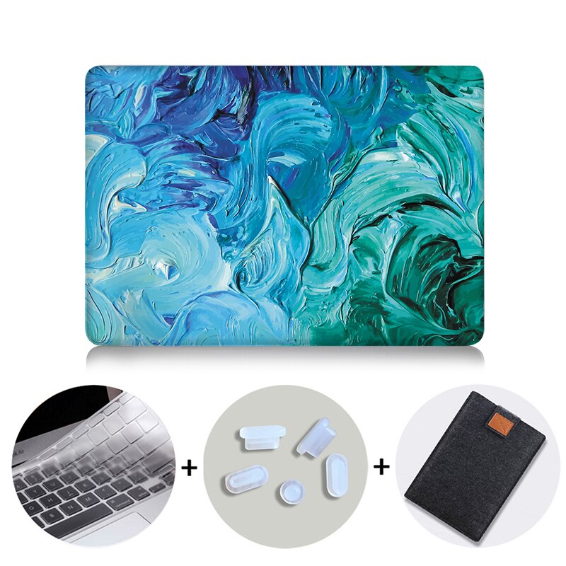 Paint Laptop Case For Macbook Pro 13 15 16 12 inch Retina With Touch Bar Cover for mac book air 11 13 Laptop Bag Sleeve