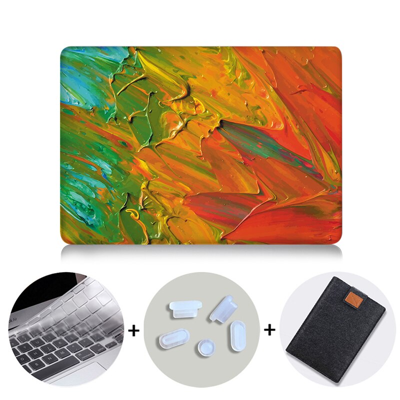 Paint Laptop Case For Macbook Pro 13 15 16 12 inch Retina With Touch Bar Cover for mac book air 11 13 Laptop Bag Sleeve