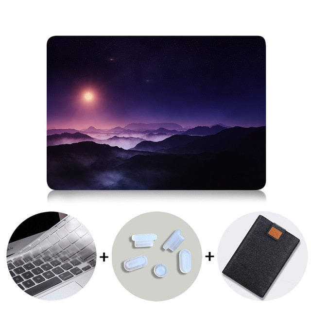 Laptop Case For Macbook Air Pro Retina 11 12 13 15 16 inch With Touch Bar funda Hard Cover A1989 A1932 A2141 Laptop Sleeve