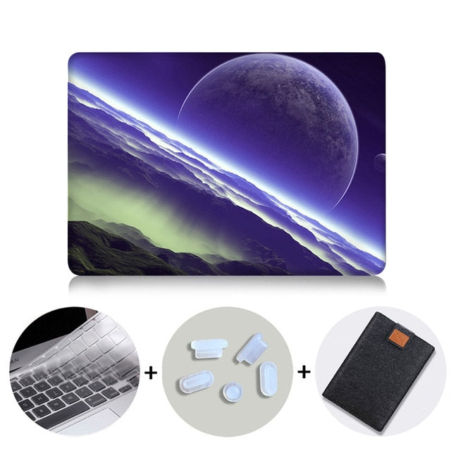 Laptop Case For Macbook Air Pro Retina 11 12 13 15 16 inch With Touch Bar funda Hard Cover A1989 A1932 A2141 Laptop Sleeve