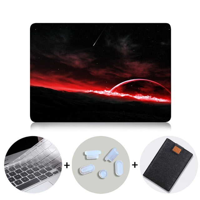 Laptop Case For Macbook Air Pro Retina 11 12 13 15 16 inch With Touch Bar funda Hard Cover A1989 A1932 A2141 Laptop Sleeve