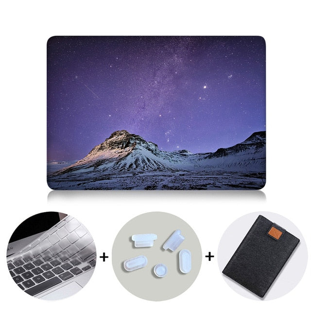 Laptop Case For Macbook Air Pro Retina 11 12 13 15 16 inch With Touch Bar funda Hard Cover A1989 A1932 A2141 Laptop Sleeve