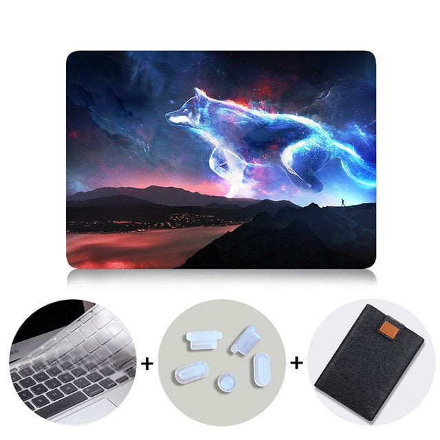 Laptop Case For Macbook Air Pro Retina 11 12 13 15 16 inch With Touch Bar funda Hard Cover A1989 A1932 A2141 Laptop Sleeve