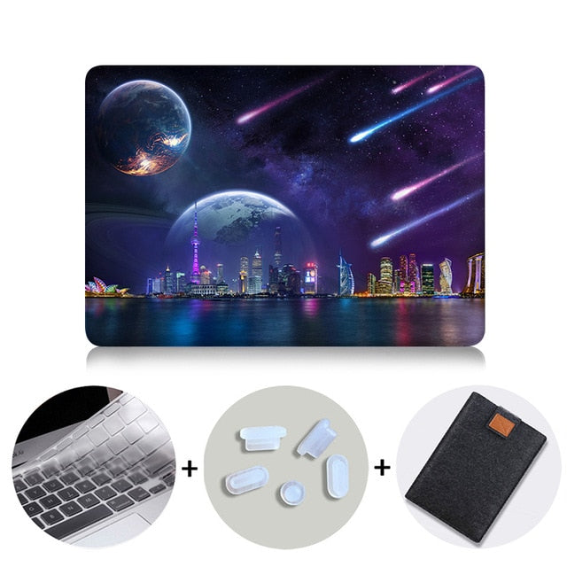 Laptop Case For Macbook Air Pro Retina 11 12 13 15 16 inch With Touch Bar funda Hard Cover A1989 A1932 A2141 Laptop Sleeve