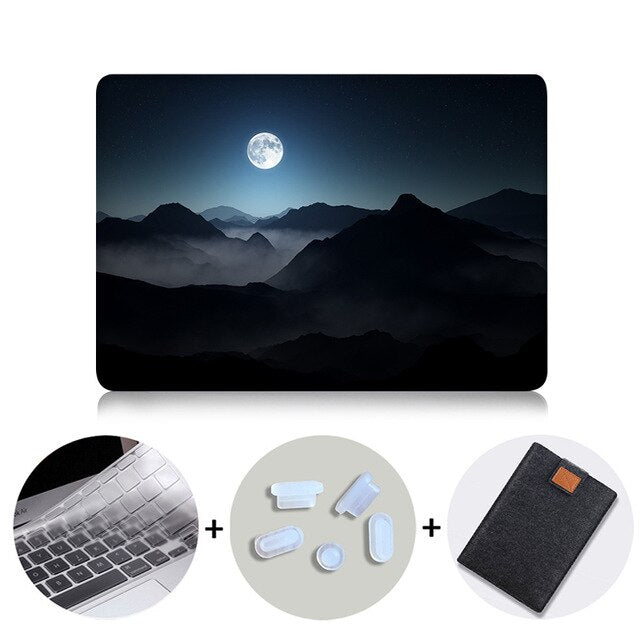 Laptop Case For Macbook Air Pro Retina 11 12 13 15 16 inch With Touch Bar funda Hard Cover A1989 A1932 A2141 Laptop Sleeve