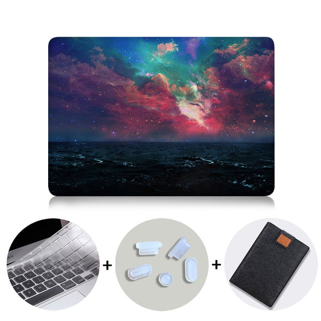 Laptop Case For Macbook Air Pro Retina 11 12 13 15 16 inch With Touch Bar funda Hard Cover A1989 A1932 A2141 Laptop Sleeve